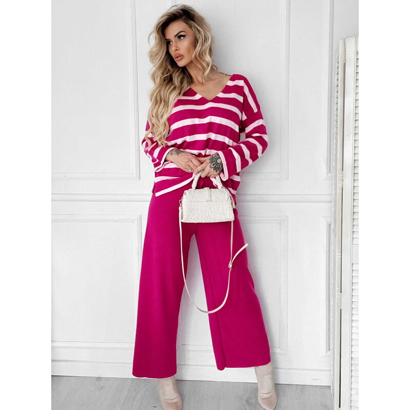 Fashionweek Dámska pletená súprava: nohavice + sveter Elefant NB152310 65578596