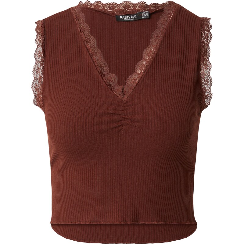 Nasty Gal Top čokoládová 54230982