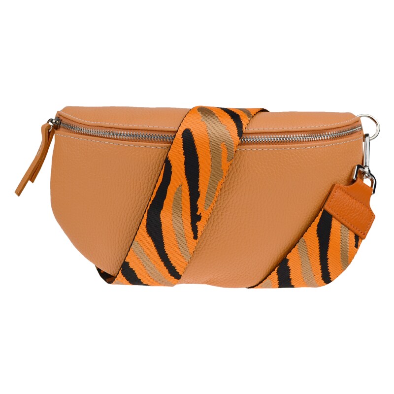 Oranžová kožená talianska crossbody kabelka Reni Grande Arancio s 50746397