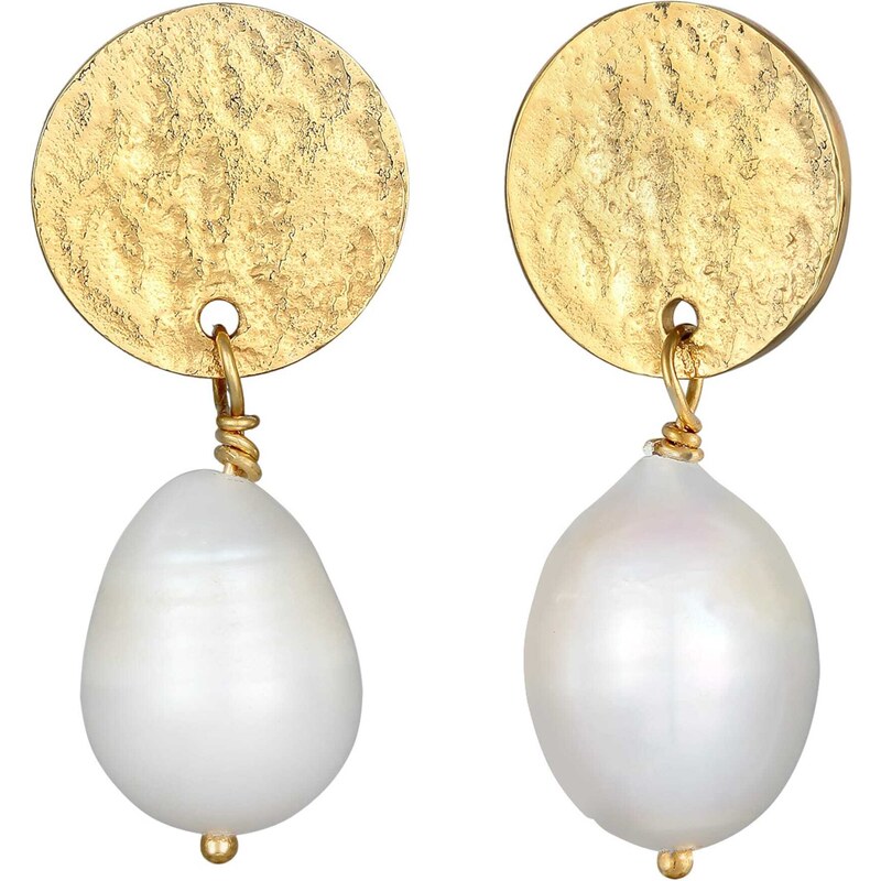 ELLI PREMIUM Náušnice zlatá / perlovo biela 54241261