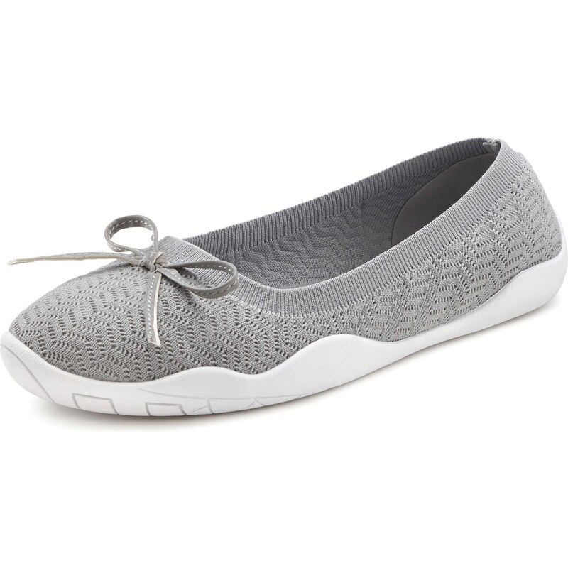 LASCANA Baleríny svetlosivá / biela 54243354