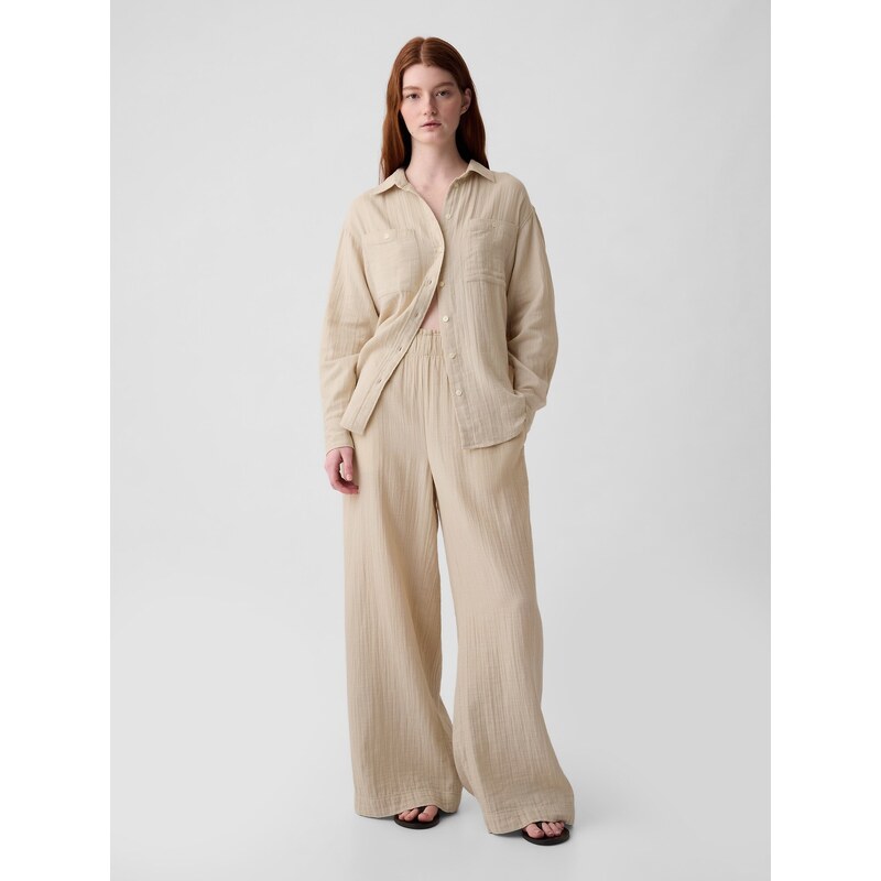 Béžové dámske nohavice GAP 52523537