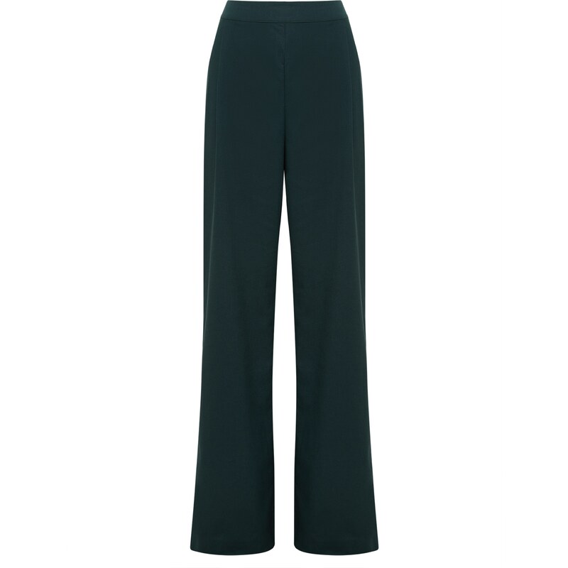 Tussah Plisované nohavice DREW tmavozelená 54252926