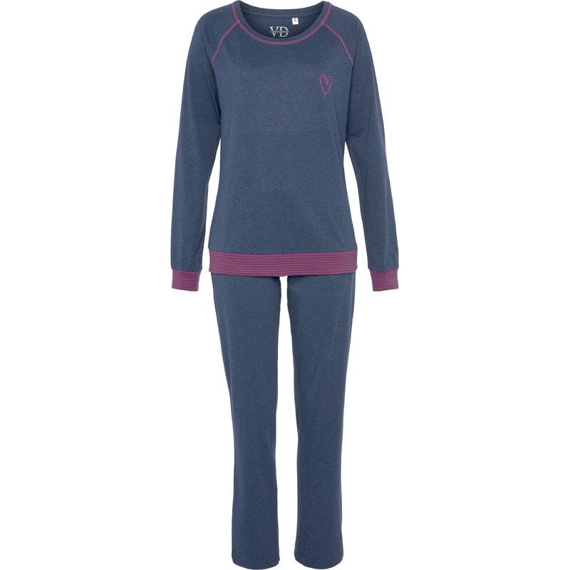 VIVANCE Pyžamo Dreams námornícka modrá / fialová 54255657