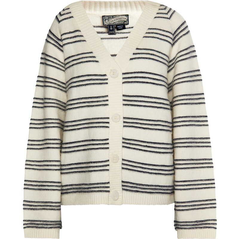 DreiMaster Vintage Kardigán čierna / biela ako vlna 54255972