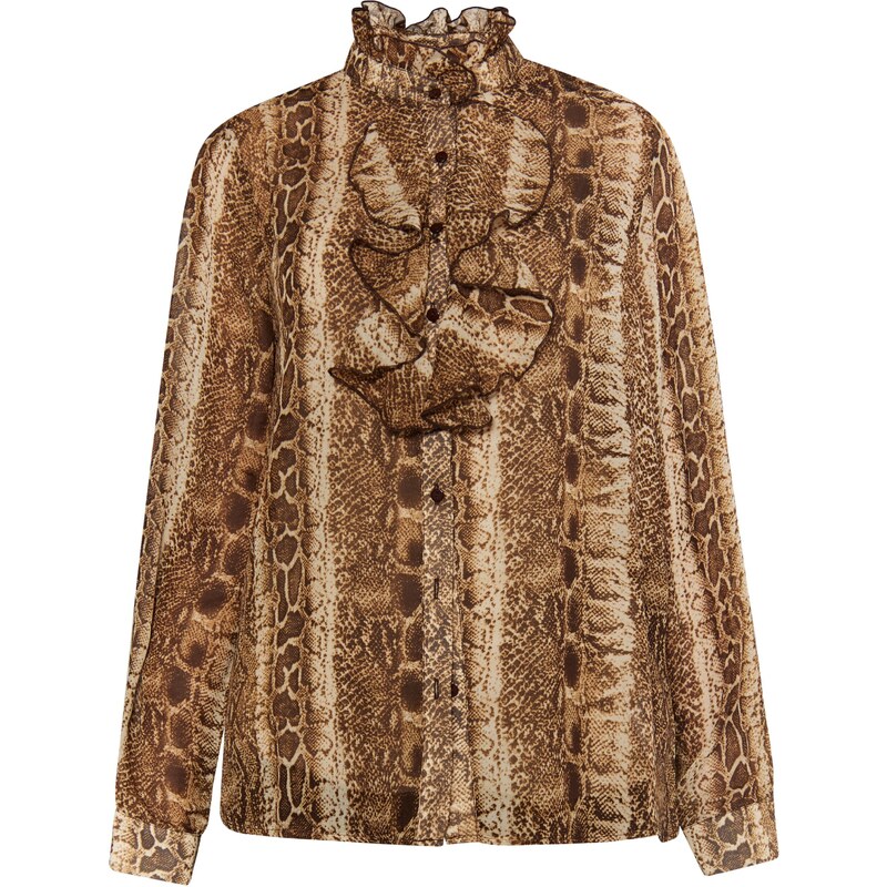 faina Blúzka béžová / gaštanová 54255976