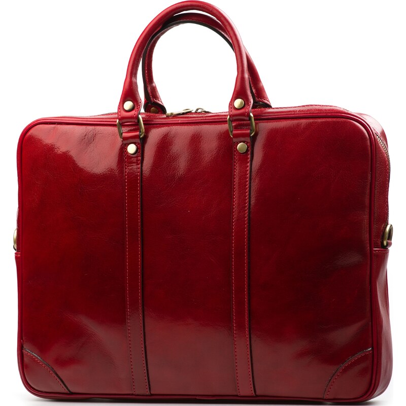 Blaire Kožená pracovná taška Gavin červená 64987984