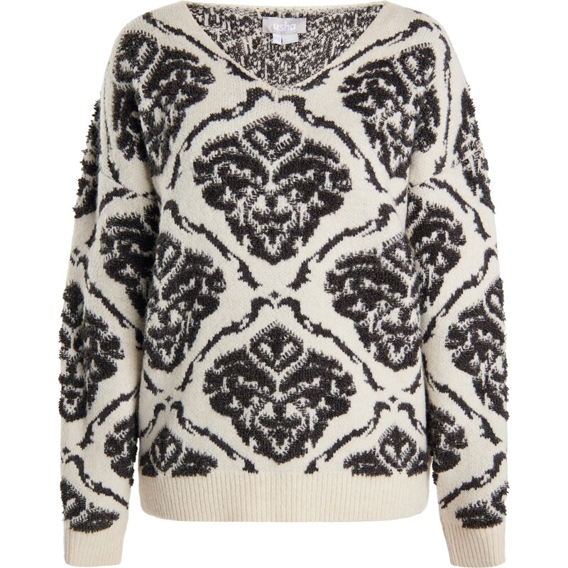 Usha Sveter Sivene krémová / čierna 54261966