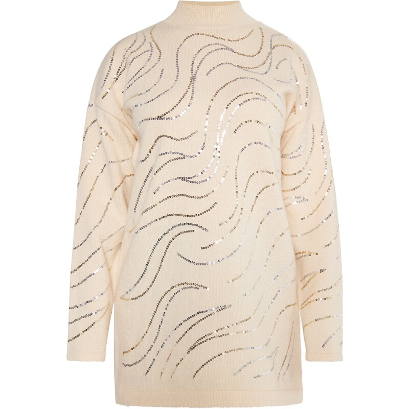 usha BLACK LABEL Sveter krémová / zlatá / strieborná 54261918