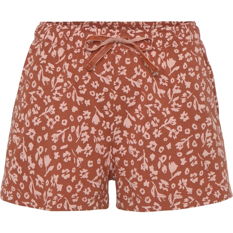 VIVANCE Pyžamové nohavice hrdzavohnedá / s ružovými fľakmi 54262179