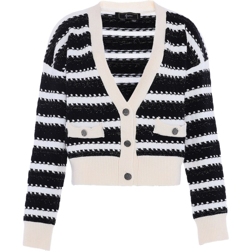faina Kardigán čierna / biela 54262382
