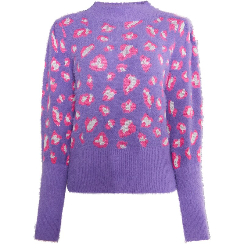 faina Sveter Mioki fialová / svetloružová / biela 54262888