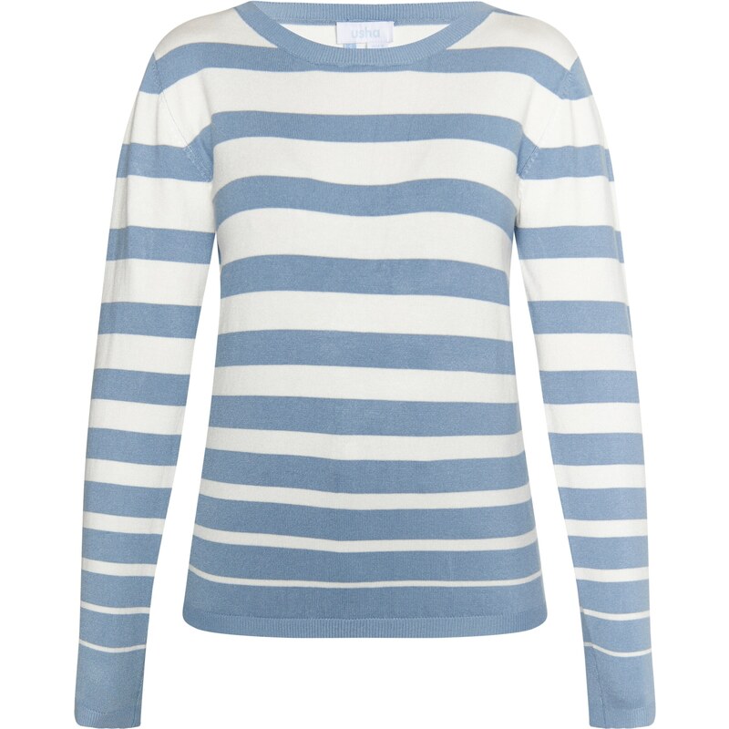 usha BLUE LABEL Sveter Fenia modrá / biela 54263480