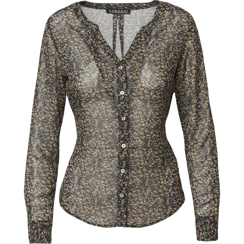 KOROSHI Blúzka zmiešané farby / čierna 66807597