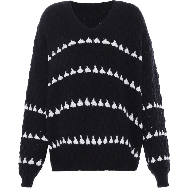 faina Sveter čierna / biela 54264943