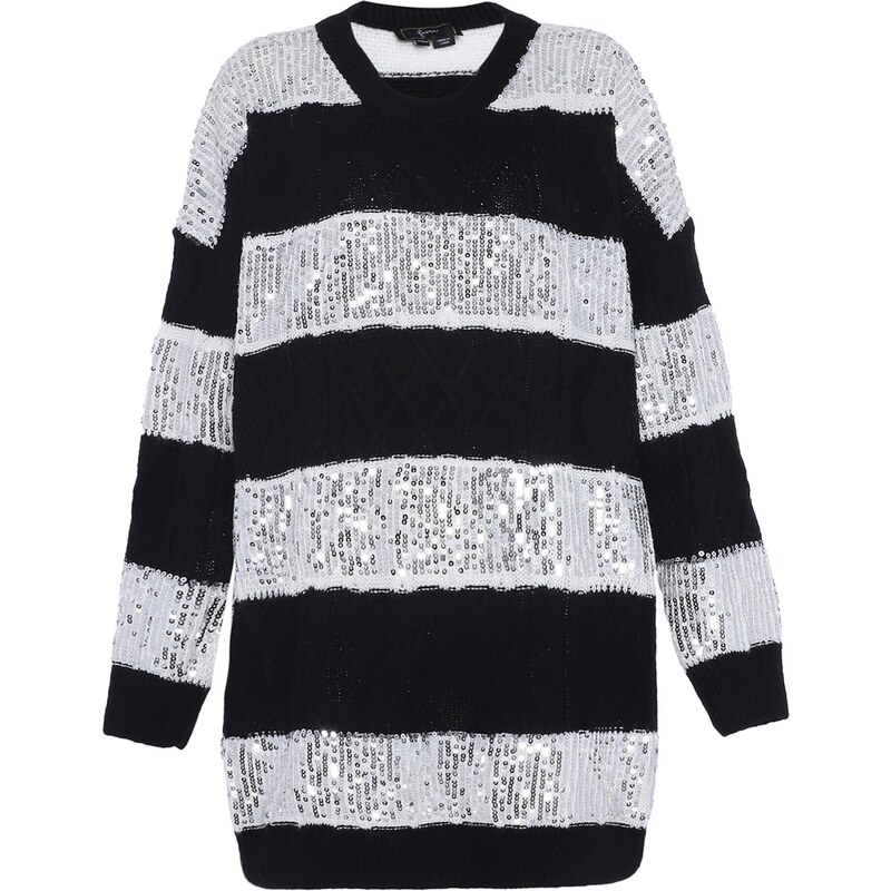 faina Sveter čierna / strieborná / biela 54264959