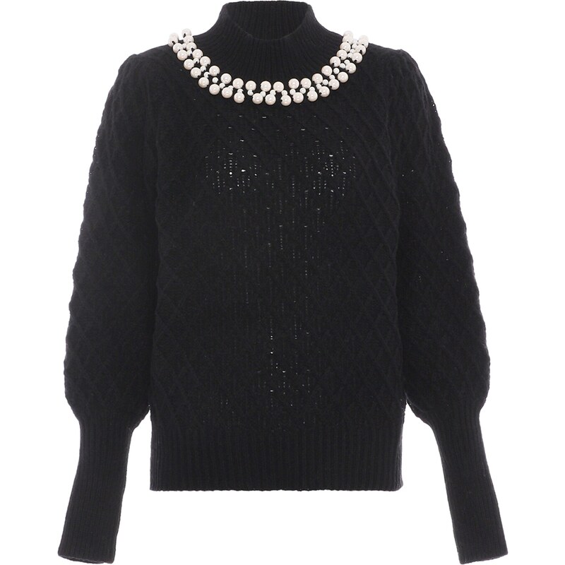 faina Sveter čierna / perlovo biela 54265007