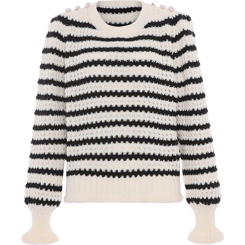 faina Sveter čierna / biela ako vlna 54264982