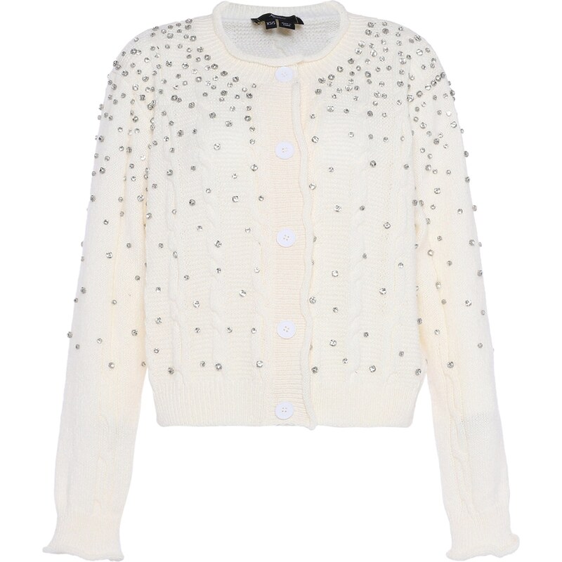 faina Kardigán biela ako vlna 54265036