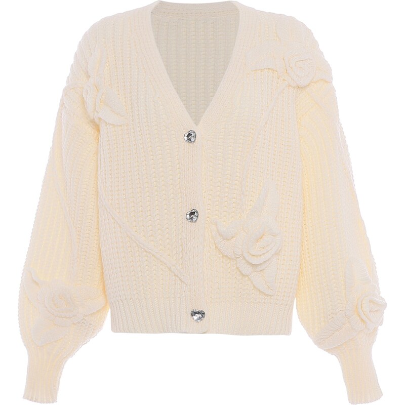 faina Kardigán biela ako vlna 54265042