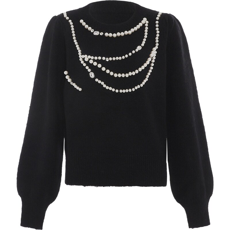 faina Sveter čierna / perlovo biela 54265205