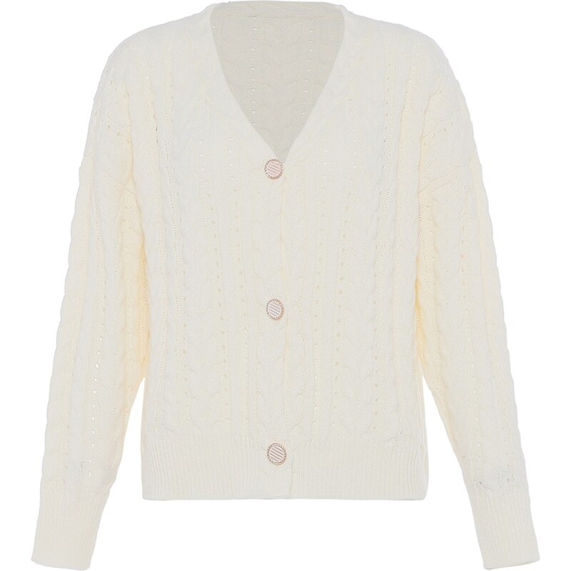 faina Kardigán biela ako vlna 54265113