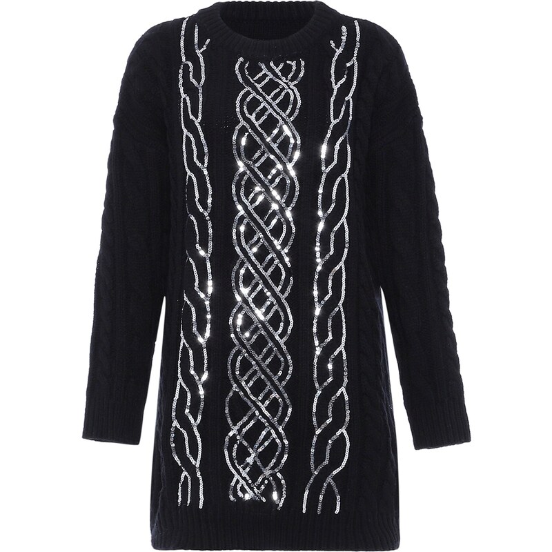 faina Sveter čierna / strieborná 54265112