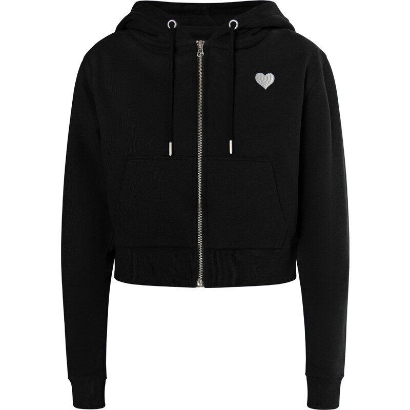 MYMO Tepláková bunda Biany čierna / strieborná 54265518