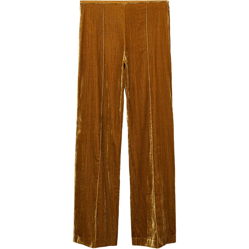 MANGO Nohavice s pukmi Julio hnedá 54265523