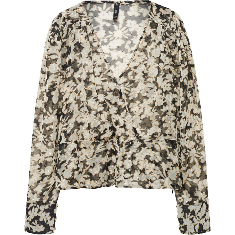 MANGO Blúzka YOUTH slonová kosť / karamelová / čierna 54265580