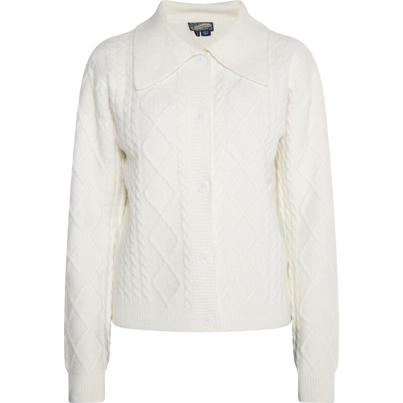 DreiMaster Vintage Kardigán Incus biela ako vlna 54265973