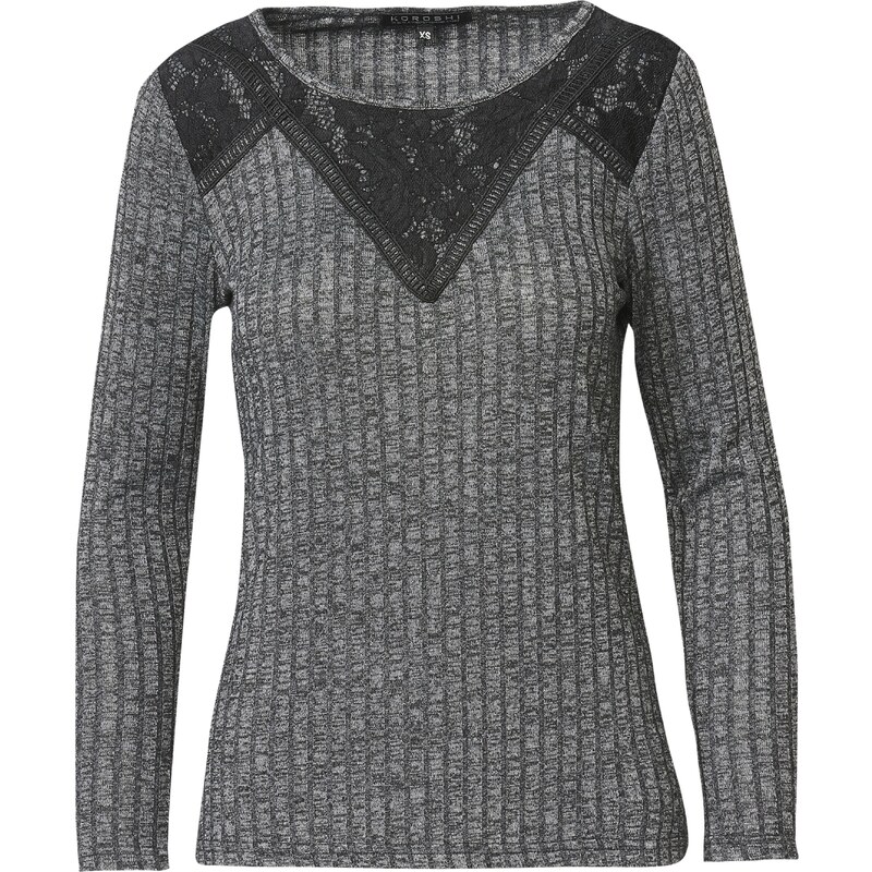 KOROSHI Sveter sivá melírovaná / čierna 58306063