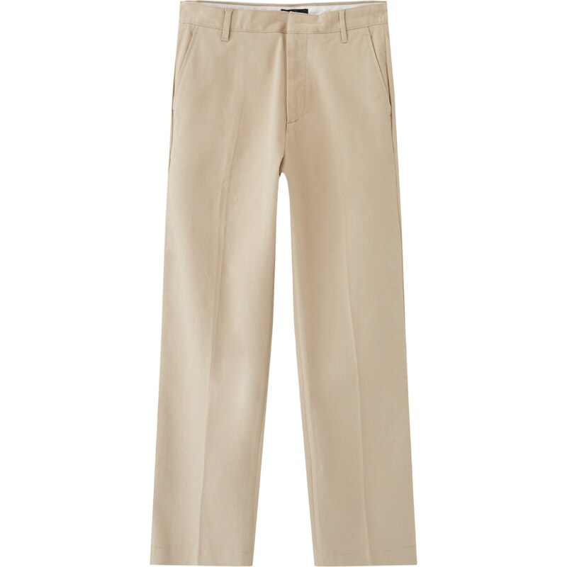 Pull&Bear Chino nohavice tmavobéžová 54266837