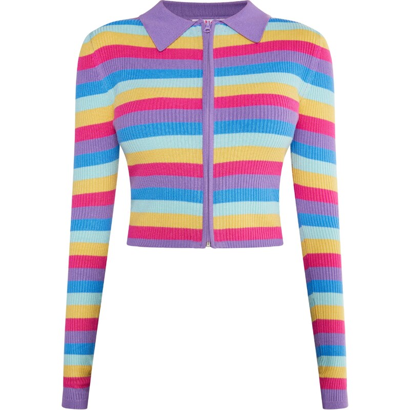 MYMO Kardigán Blonda modrá / žltá / orgovánová / ružová 54266928