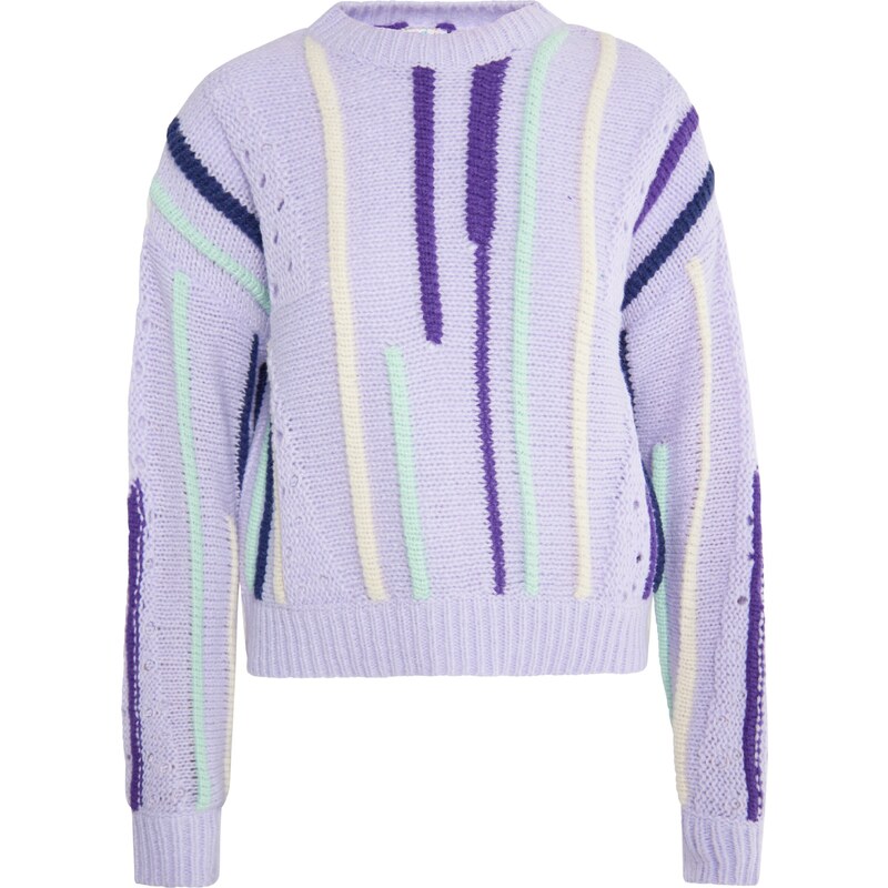 IZIA Sveter Hoona žltá / mätová / fialová / svetlofialová 54267437