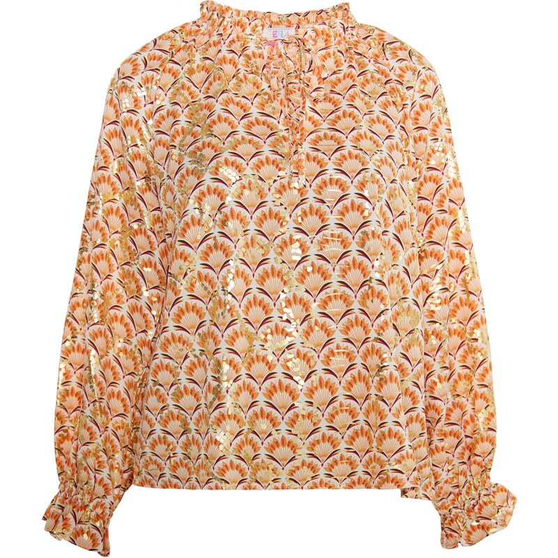 IZIA Blúzka žltá / zlatá / oranžová / šedobiela 54268111