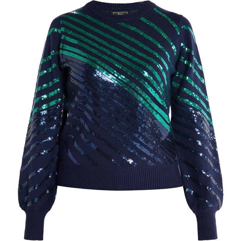 faina Sveter Ikita námornícka modrá / zelená 54268216