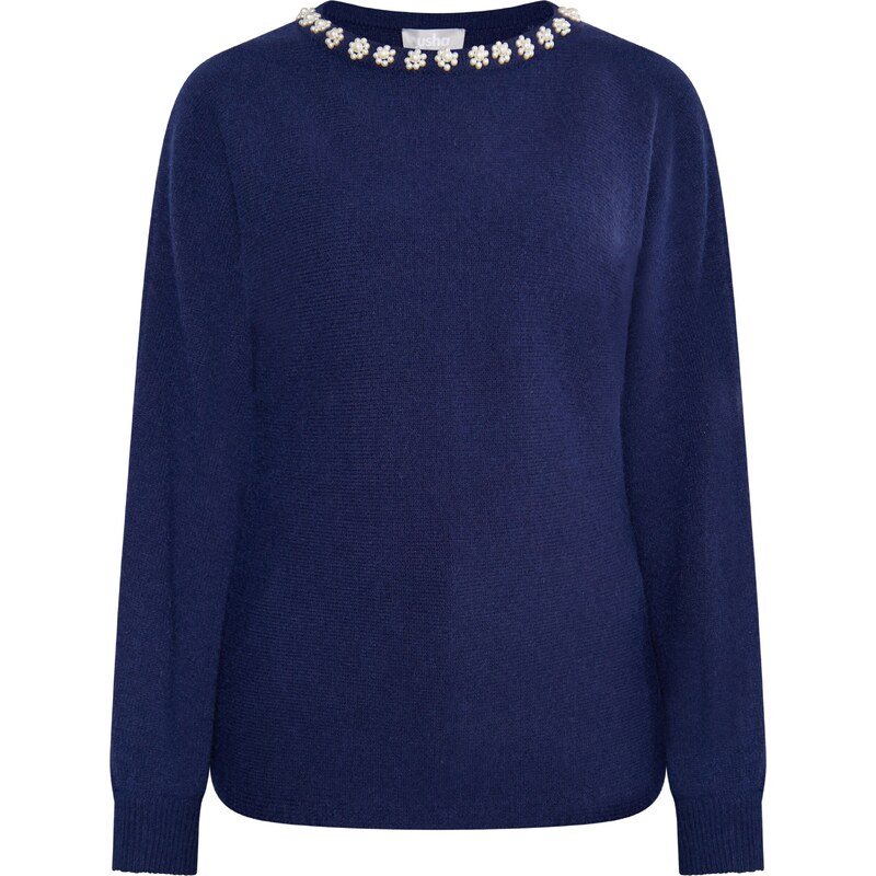 Usha Sveter Sivene námornícka modrá 54268281