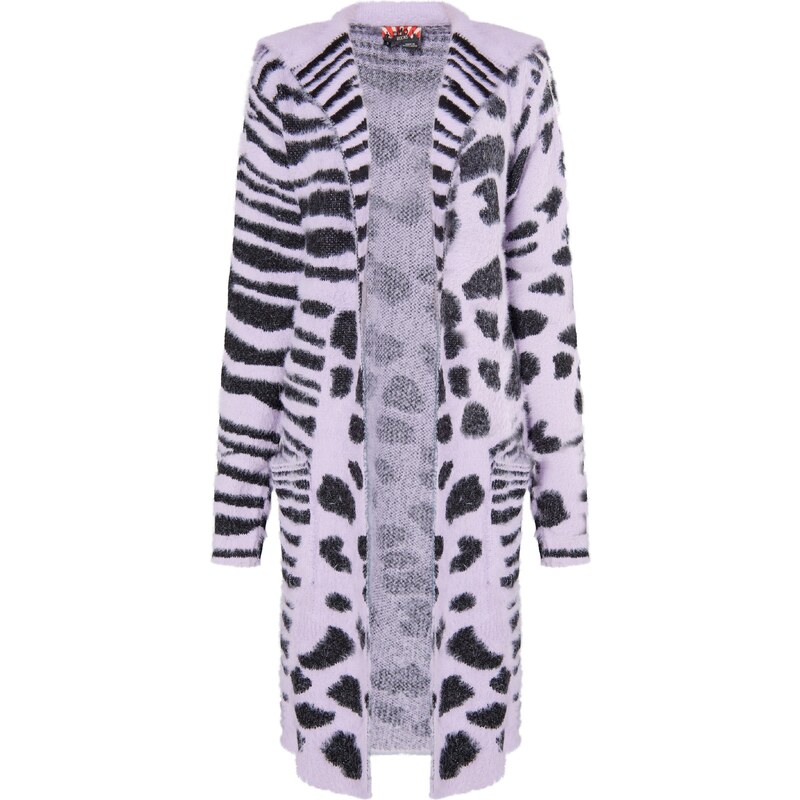myMo ROCKS Kardigán Blonda pastelovo fialová / čierna 54269252