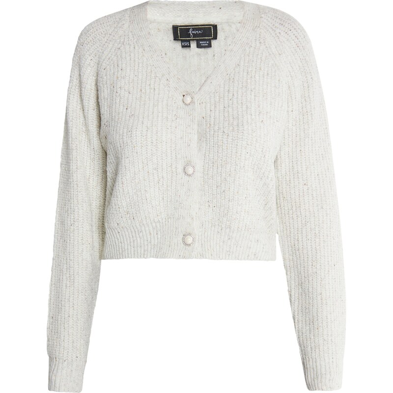faina Kardigán biela melírovaná 54270155