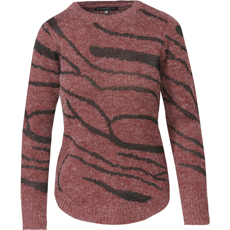 KOROSHI Sveter antracitová / burgundská 66803308