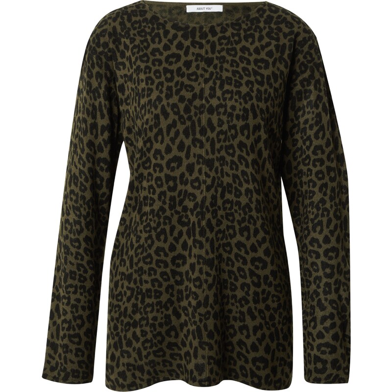 ABOUT YOU Sveter Nicole kaki / čierna 54271522