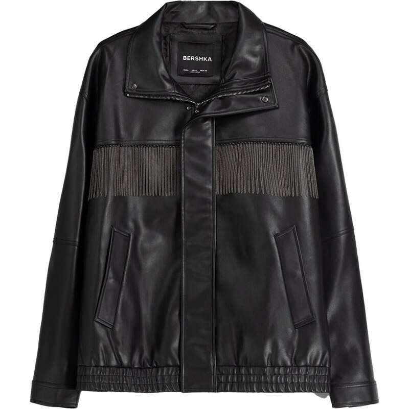 Bershka Prechodná bunda čierna 54277613