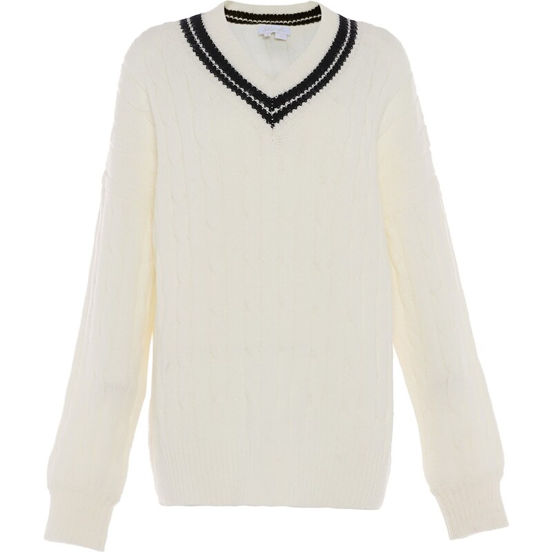 BLONDA Sveter čierna / biela ako vlna 54279514