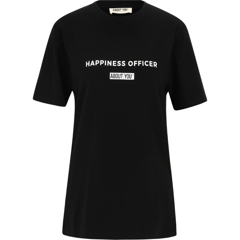 ABOUT YOU Tričko Lucky čierna / biela 54280351