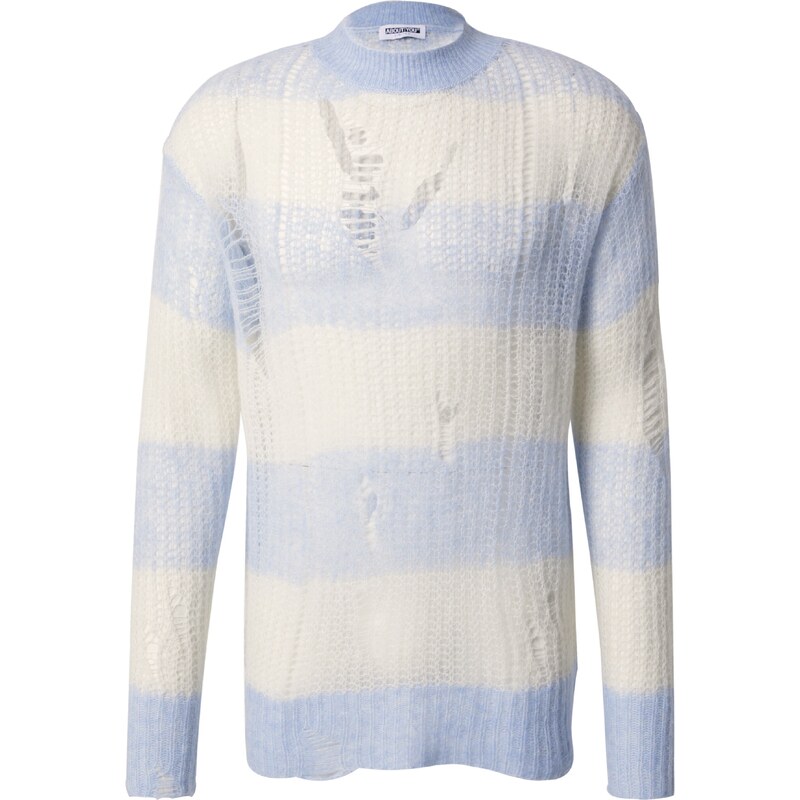 ABOUT YOU Limited Sveter Leo modrá / biela 54280347