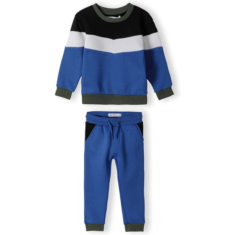 MINOTI Joggingová súprava kráľovská modrá / tmavosivá / čierna / biela 54280679