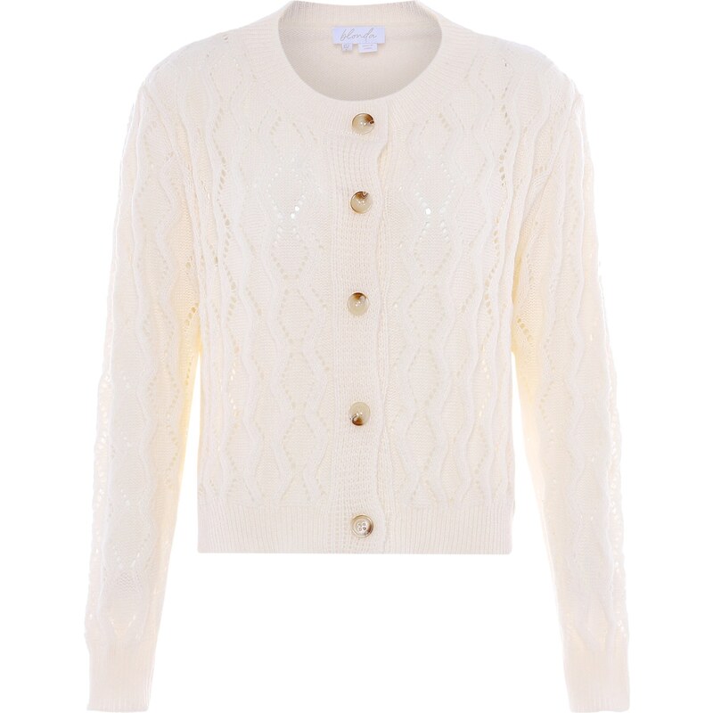 BLONDA Kardigán biela ako vlna 54281187