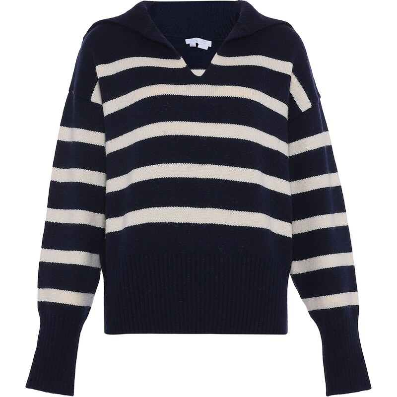 BLONDA Sveter námornícka modrá / biela 54282111