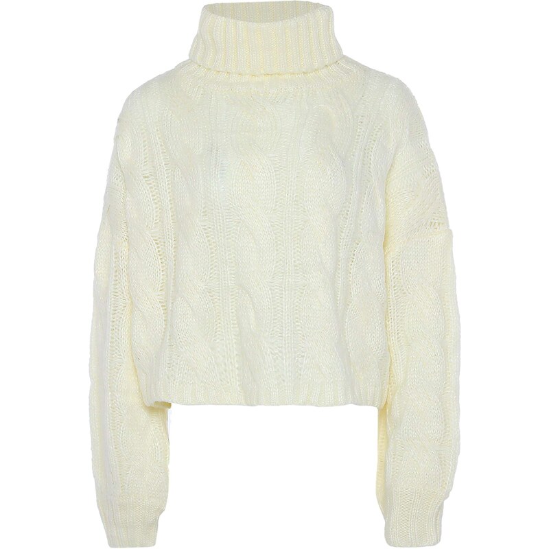 BLONDA Sveter biela ako vlna 54284539